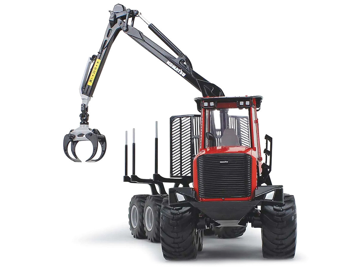 Komatsu 875.1 Forwarder Red and Black 1/32 Diecast Model by First Gear by First Gear