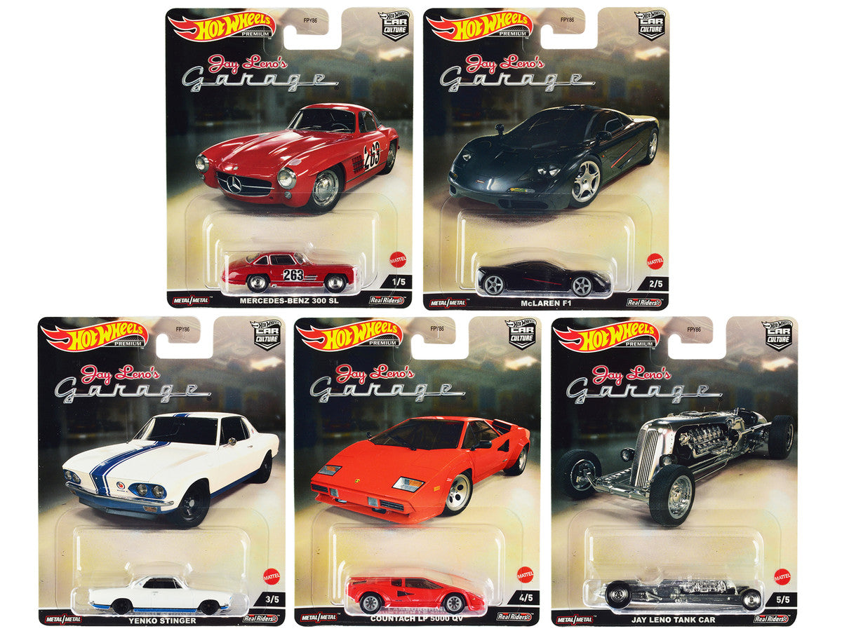 "Jay Leno’s Garage" 5 piece Set "Car Culture" Series Diecast Model Cars by Hot Wheels by Hotwheels