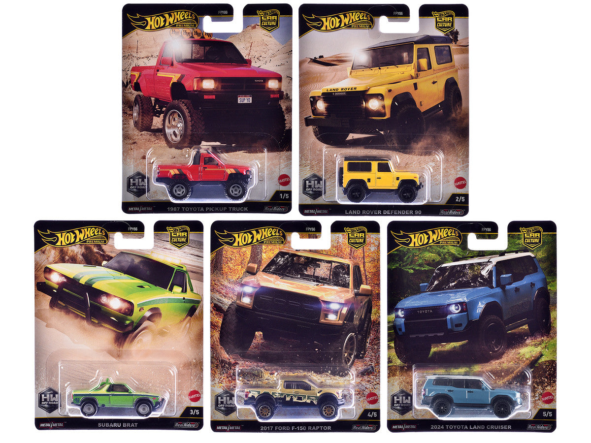 "HW Off Road" 5 piece Set "Car Culture" 2024 Series H Diecast Model Cars by Hot Wheels by Hotwheels