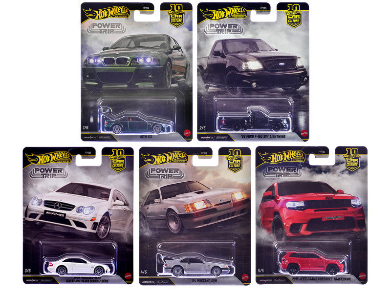 "Power Trip" 5 piece Set "Car Culture" 2026 Series R Diecast Model Cars by Hot Wheels by Hotwheels
