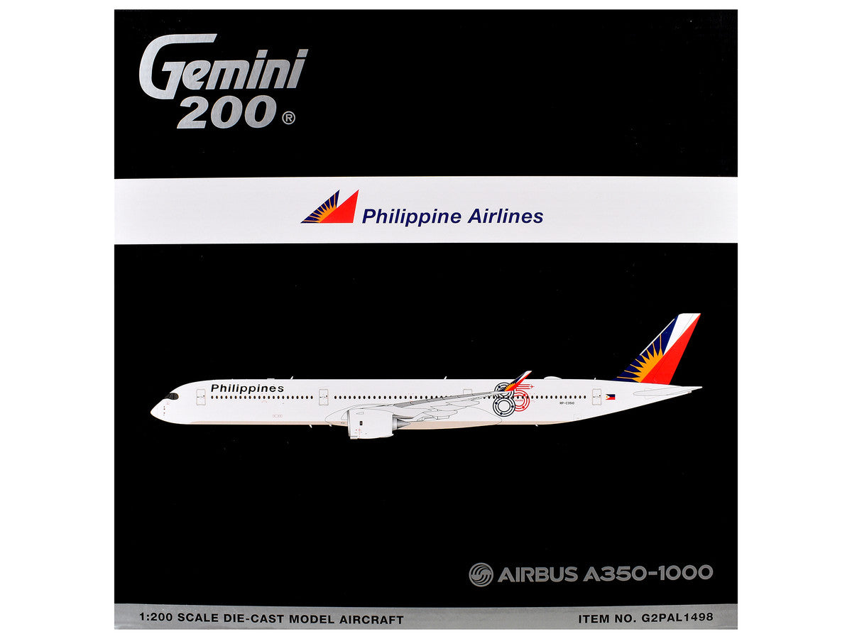 Airbus A350-1000 Commercial Aircraft "Philippine Airlines" (RP-C3510) White with Tail Graphics "Gemini 200" 1/200 Diecast Model Airplane by GeminiJets by GeminiJets