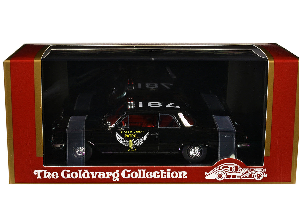 1961 Chevrolet Biscayne "Ohio State Highway Patrol" Black with Red Interior Limited Edition to 150 pieces Worldwide 1/43 Model Car by Goldvarg Collection by Goldvarg Collection