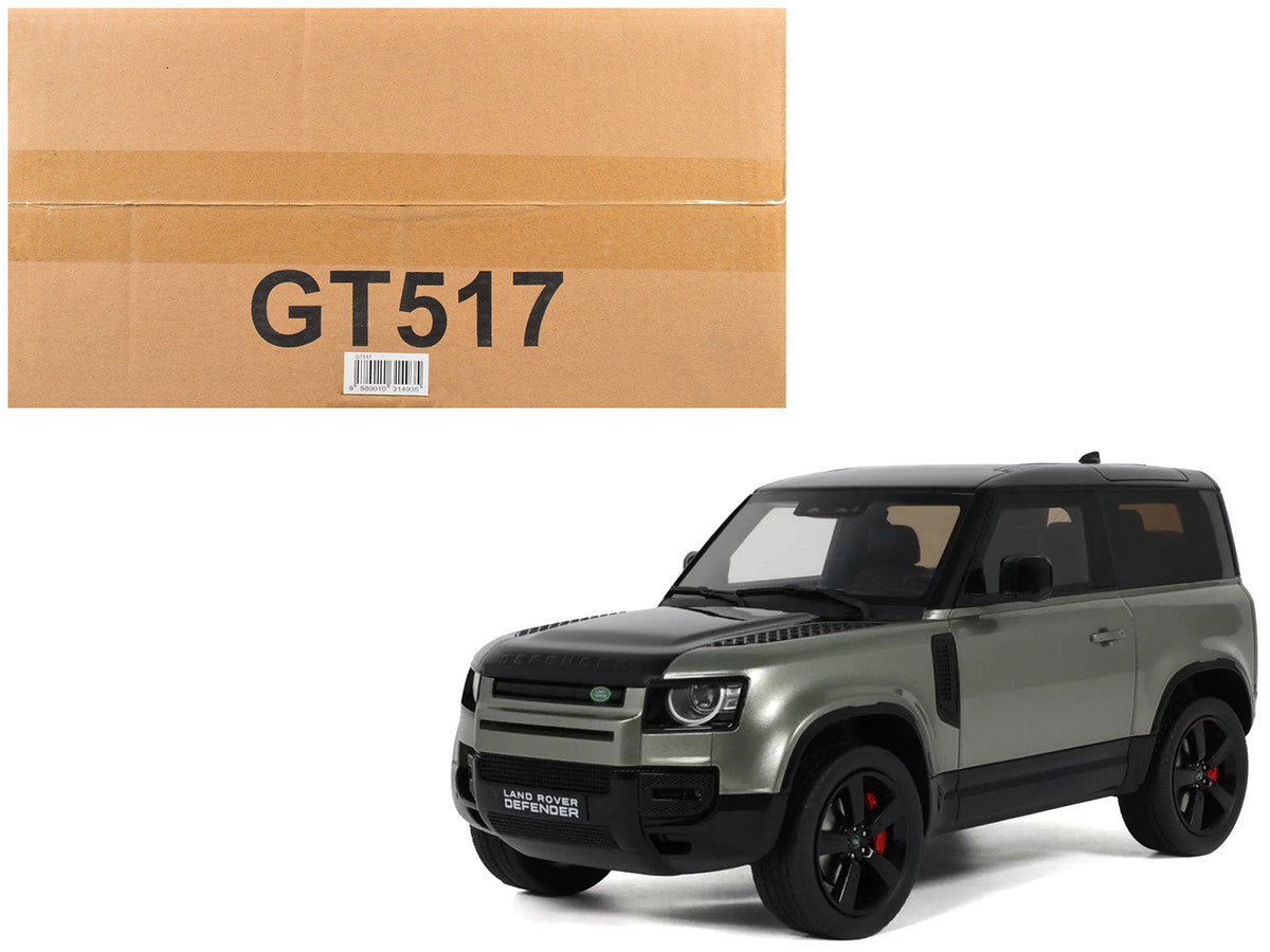 2021 Land Rover Defender 90 P400 X-Dynamic HSE Pangea Green Metallic 1/18 Model Car by GT Spirit by GT Spirit