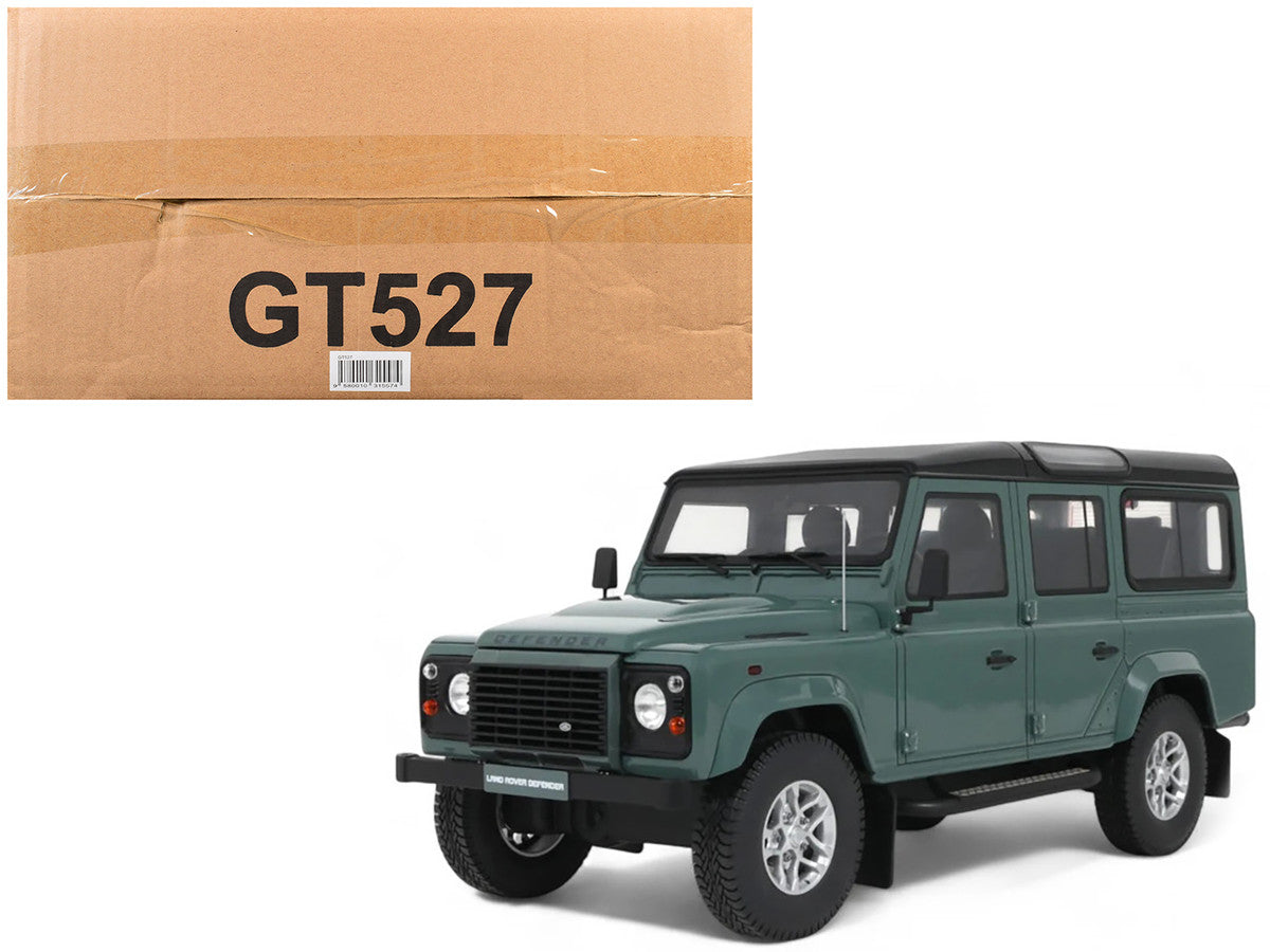 2016 Land Rover Defender 3 Station Wagon Green with Black Top 1/18 Model Car by GT Spirit by GT Spirit