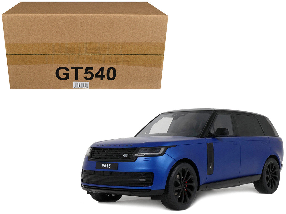 2024 Range Rover P615 SV Blue Metallic with Black Top 1/18 Model Car by GT Spirit by GT Spirit