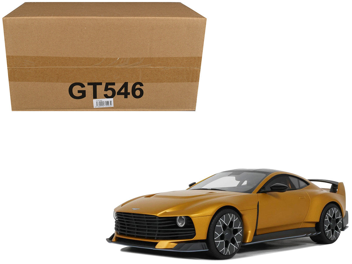 2024 Aston Martin Valiant Auric Gold Metallic with Black Top 1/18 Model Car by GT Spirit by GT Spirit