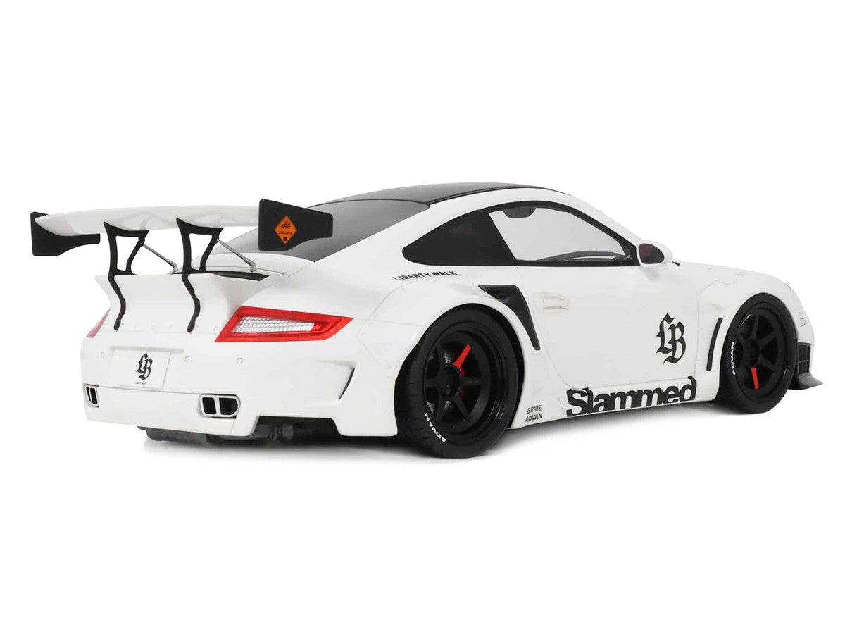 2024 Porsche 911 Turbo LB-Works White with Black Top 1/18 Model Car by GT Spirit by GT Spirit