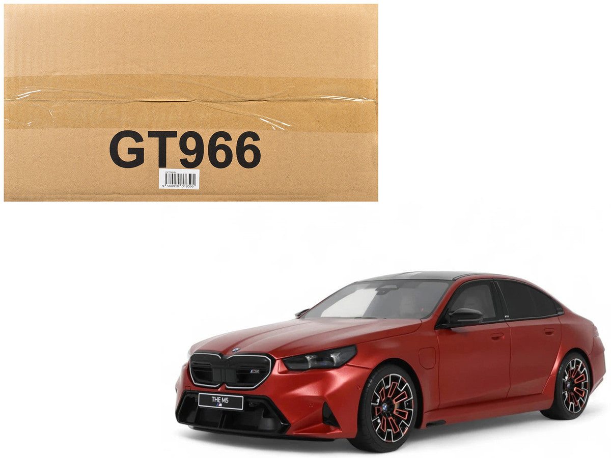 2025 BMW M5 (G90) Pebble Beach Edition Fire Orange Metallic with Black Top 1/18 Model Car by GT Spirit by GT Spirit