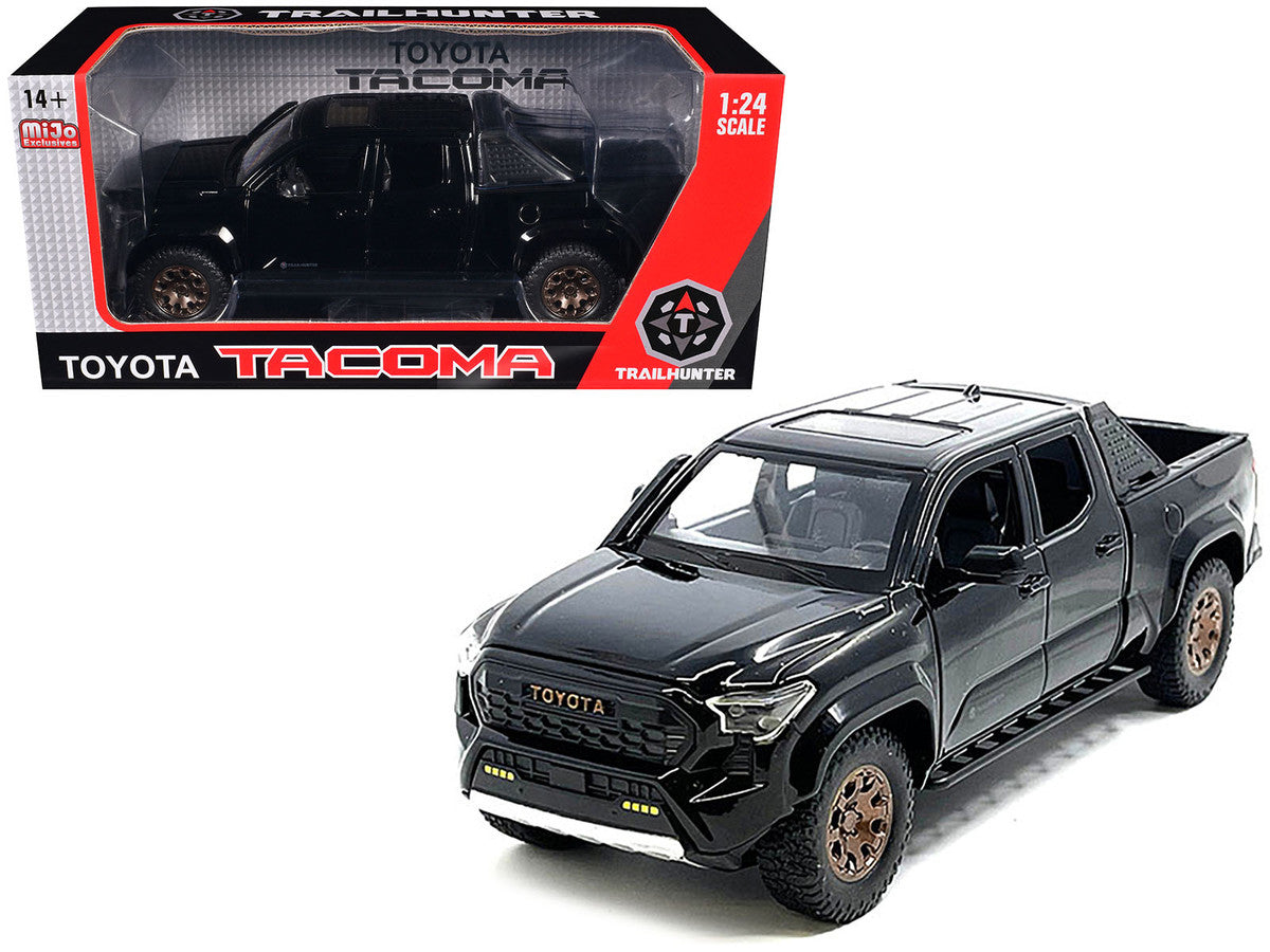 2024 Toyota Tacoma Trailhunter Edition Pickup Truck Black 1/24 Diecast Model Car by Other