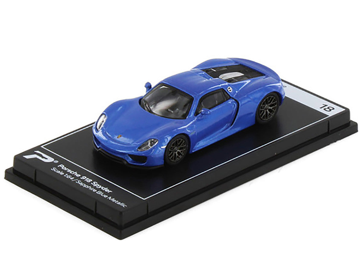 Porsche 918 Spyder Sapphire Blue Metallic "Hypercar League Collection" 1/64 Diecast Model Car by PosterCars by PosterCars