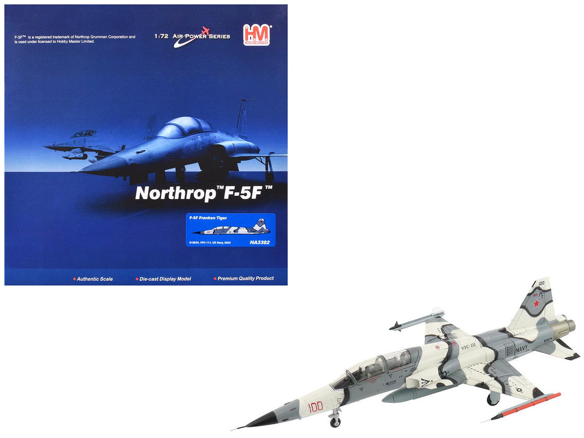 Northrop F-5F Tiger II Aircraft "810834 Franken Tiger VFC-111 Sundowners" (2023) United States Navy "Air Power Series" 1/72 Diecast Model by Hobby Master by Hobby Master