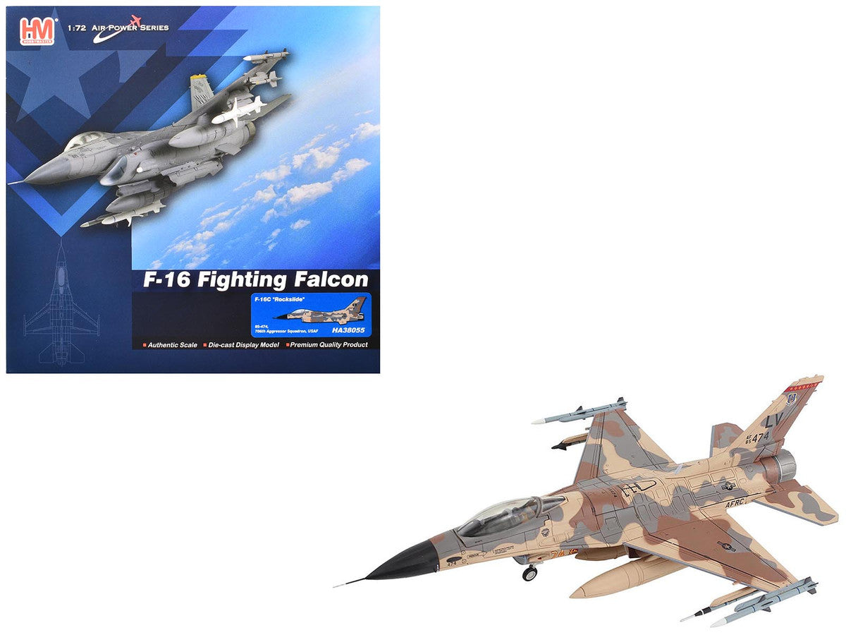 Lockheed F-16C Fighting Falcon Fighter Aircraft "85-474 Rockslide 706th Aggressor Squadron" United States Air Force "Air Power Series" 1/72 Diecast Model by Hobby Master by Hobby Master