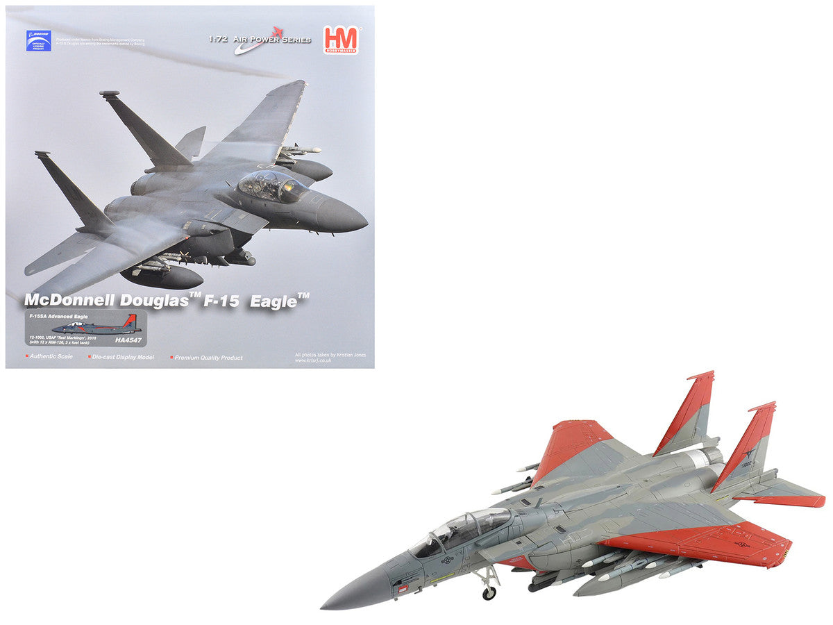 Boeing F-15SA (Saudi Advanced) Eagle Fighter Aircraft "12-1002 USAF Test Markings" (2018) Saudi Royal Air Force "Air Power Series" 1/72 Diecast Model by Hobby Master by Hobby Master