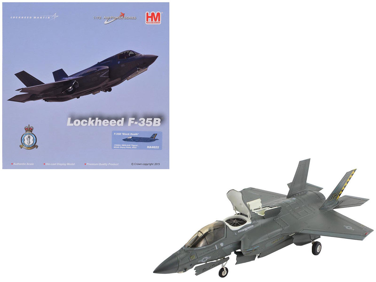 Lockheed Martin F-35B Lightning II Aircraft "Black Death VMFA-542 MCAS Cherry Point" (2023) United States Marine Corps "Air Power Series" 1/72 Diecast Model by Hobby Master by Hobby Master