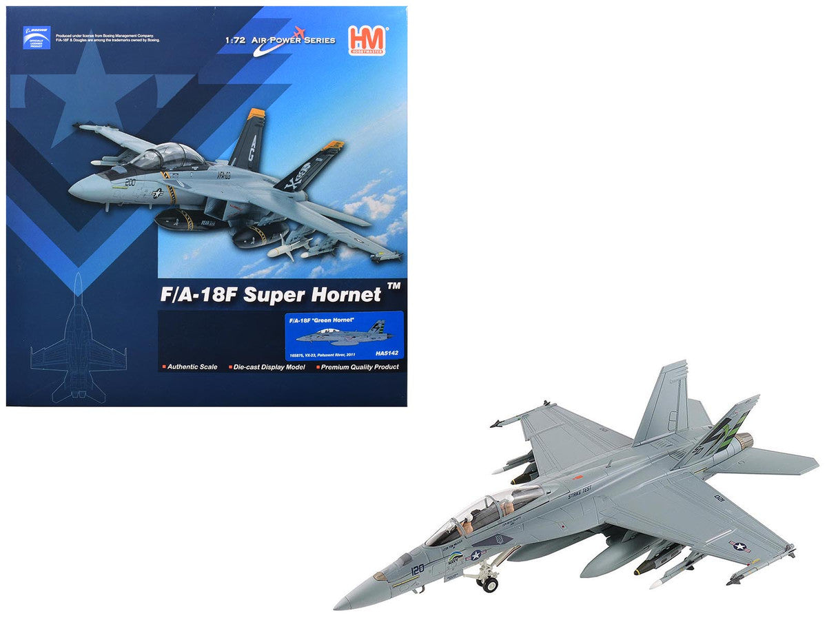 Boeing F/A-18F Super Hornet Fighter Aircraft "165875 Green Hornet VX-23 Salty Dogs NAS Patuxent River" (2011) United States Navy "Air Power Series" 1/72 Diecast Model by Hobby Master by Hobby Master