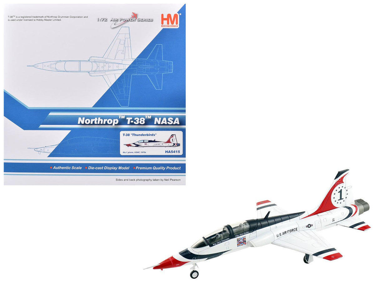 Northrop T-38 NASA Aircraft "#1 Thunderbirds" (1970s) United States Air Force "Air Power Series" 1/72 Diecast Model by Hobby Master by Hobby Master