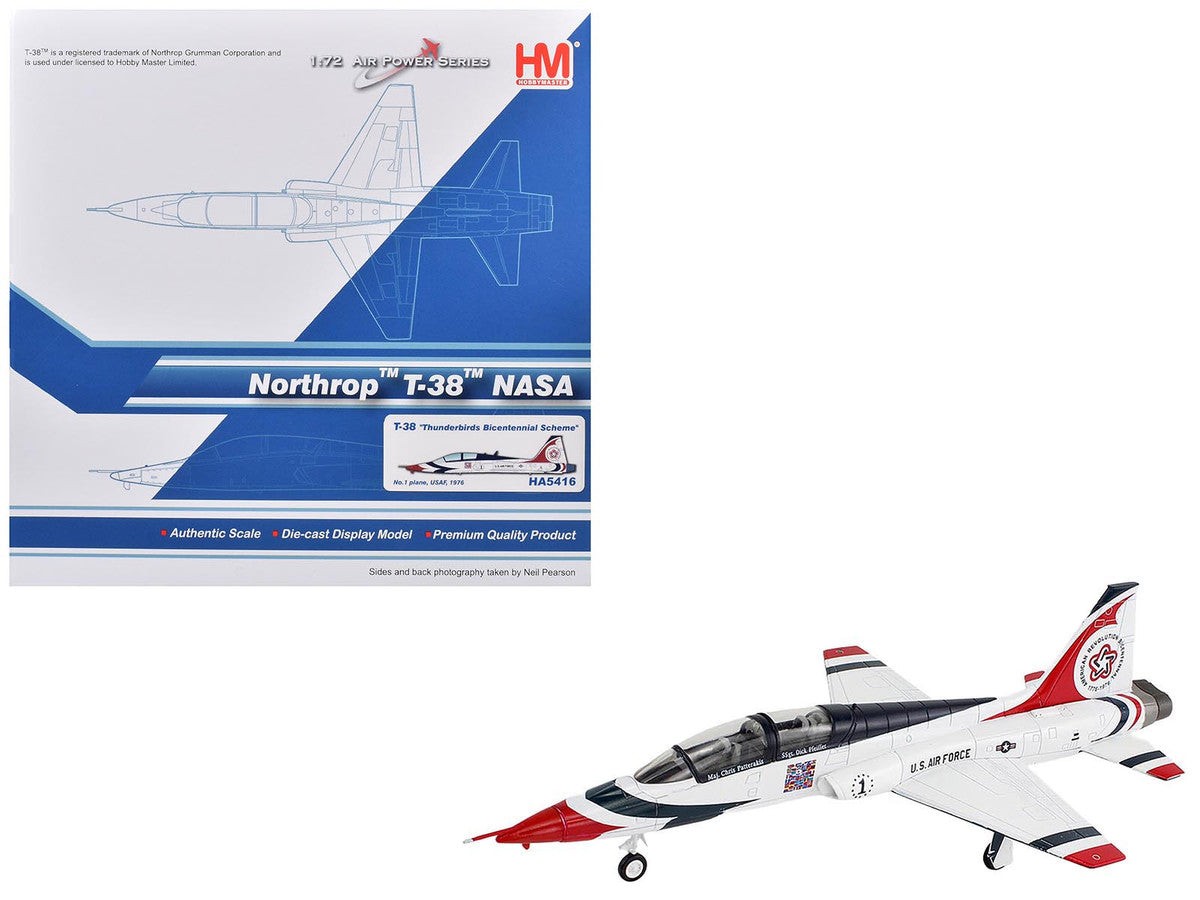 Northrop T-38 NASA Aircraft "#1 Thunderbirds Bicentennial Scheme" (1976) United States Air Force "Air Power Series" 1/72 Diecast Model by Hobby Master by Hobby Master