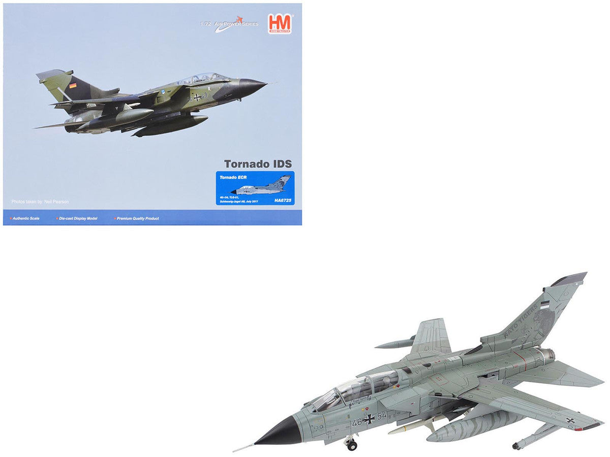 Panavia Tornado ECR Fighter-Bomber Aircraft "46+54 Tactical Air Wing 51 Schleswig-Jagel Air Base Germany" (2017) German Luftwaffe "Air Power Series" 1/72 Diecast Model by Hobby Master by Hobby Master