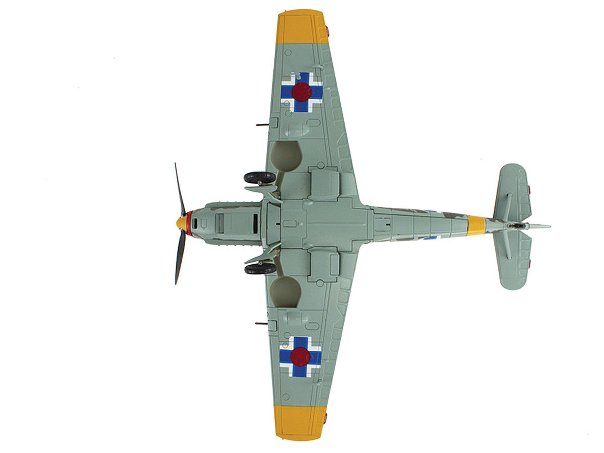 Messerschmitt Bf 109E-3 Fighter Aircraft "White 2 Jan Reznak 13.(slow)/JG 52 Kraznodar USSR" (1943) German Luftwaffe "Air Power Series" 1/48 Diecast Model by Hobby Master by Hobby Master