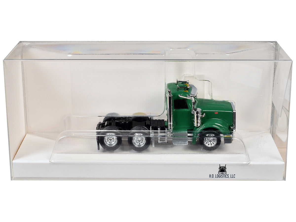 Peterbilt 367 Day Cab Green 1/87 (HO) Scale Plastic Model Car by HO Logistics by HO Logistics Replicas
