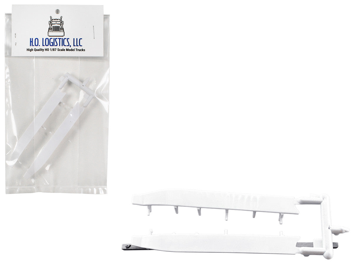 Trailer Wind Skirts for 53' Dry Vans White 1/87 (HO) Plastic Model Car by HO Logistics by HO Logistics Replicas