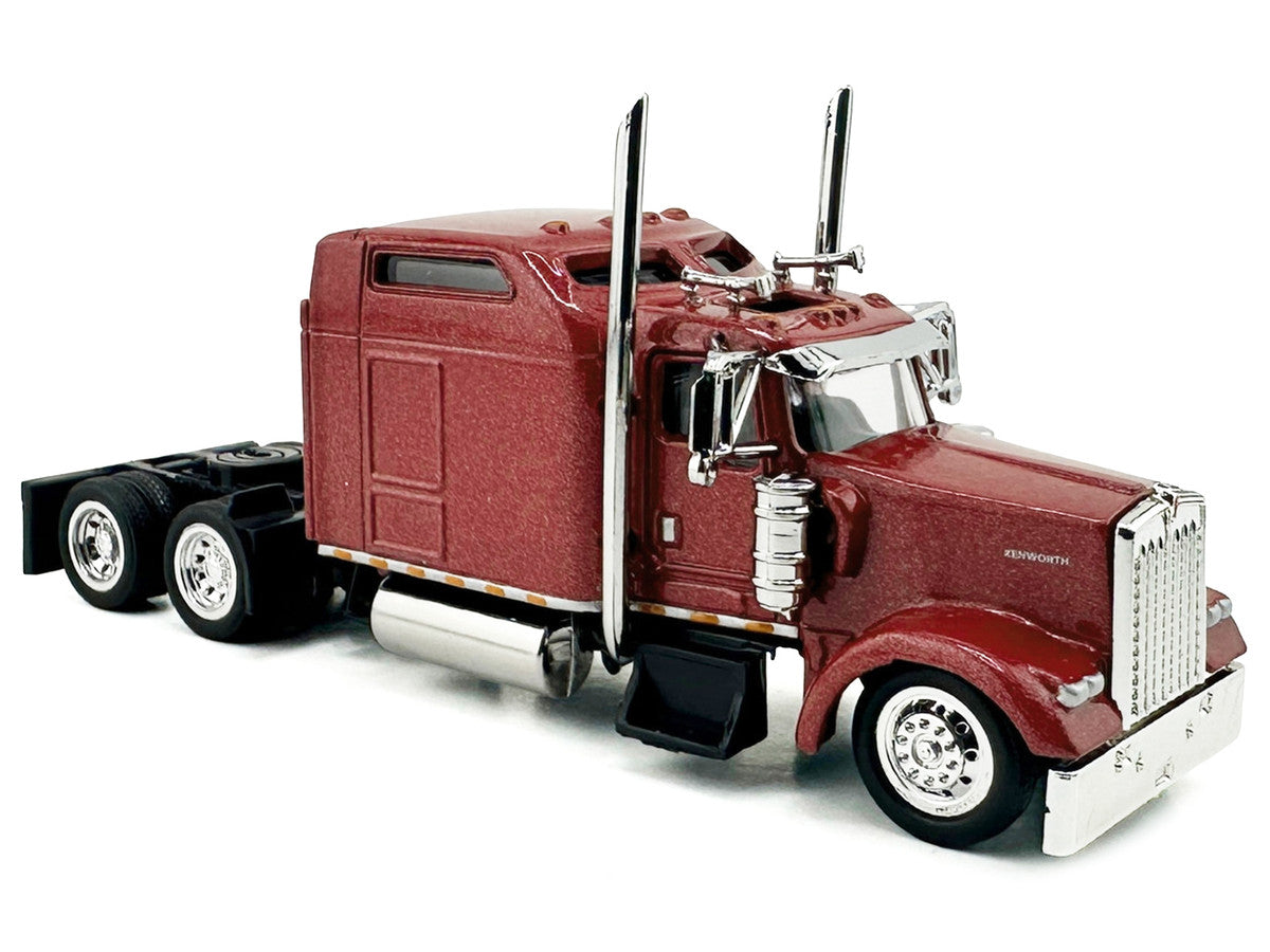 Kenworth W900L Truck Tractor with Sleeper Cab Red Metallic 1/87 (HO) Scale Plastic Model Car by HO Logistics by HO Logistics Replicas