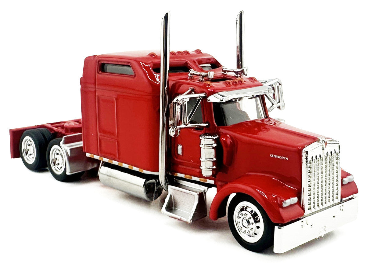 Kenworth W900L Truck Tractor with Sleeper Cab Red 1/87 (HO) Scale Plastic Model Car by HO Logistics by HO Logistics Replicas