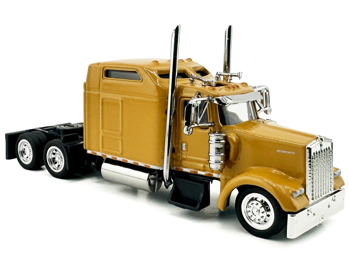 Kenworth W900L Truck Tractor with Sleeper Cab Yellow 1/87 (HO) Scale Plastic Model Car by HO Logistics by HO Logistics Replicas
