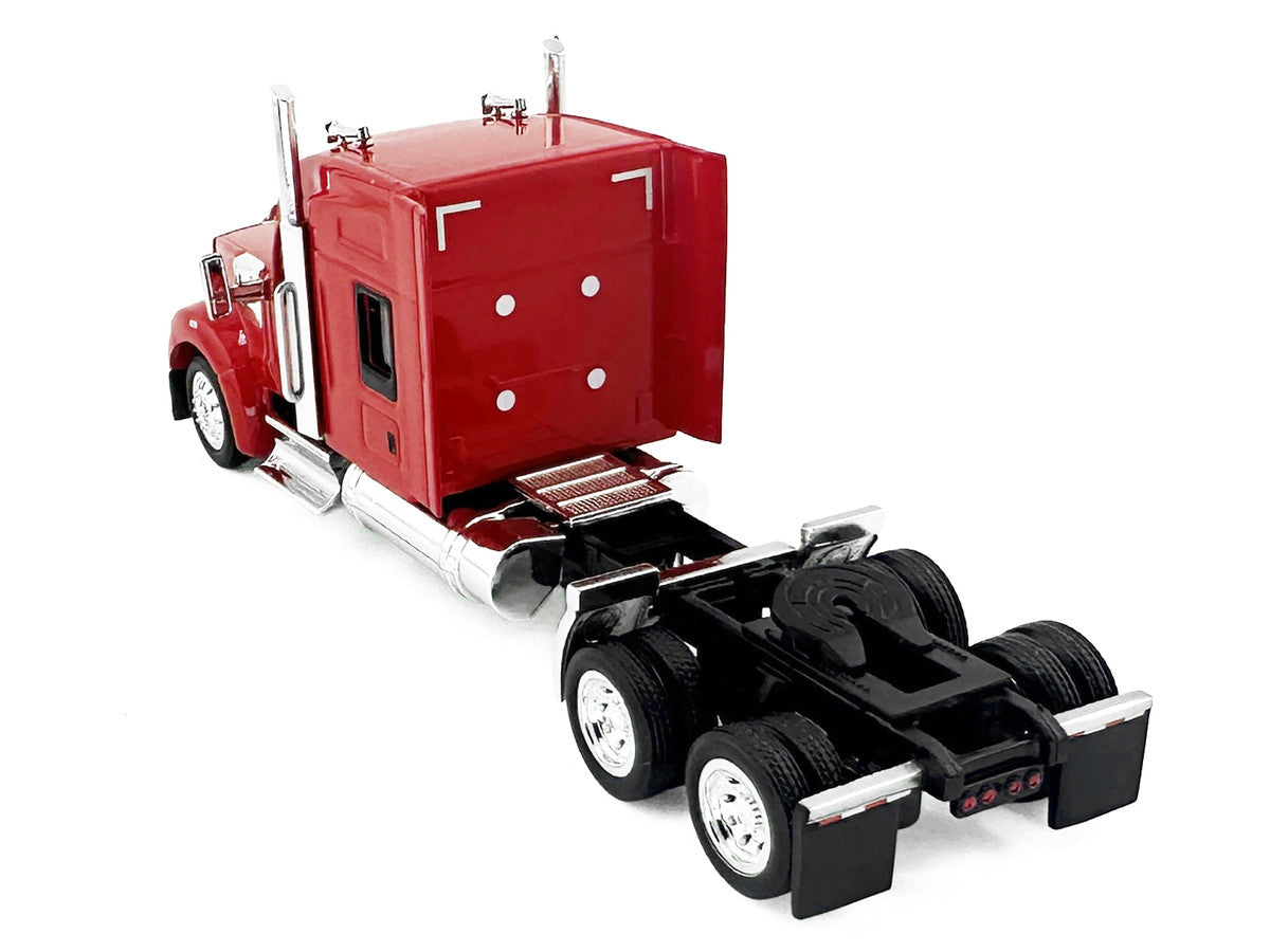 Kenworth W990 with Stand Up Sleeper Cab Red 1/87 (HO) Plastic Model Car by HO Logistics by HO Logistics Replicas
