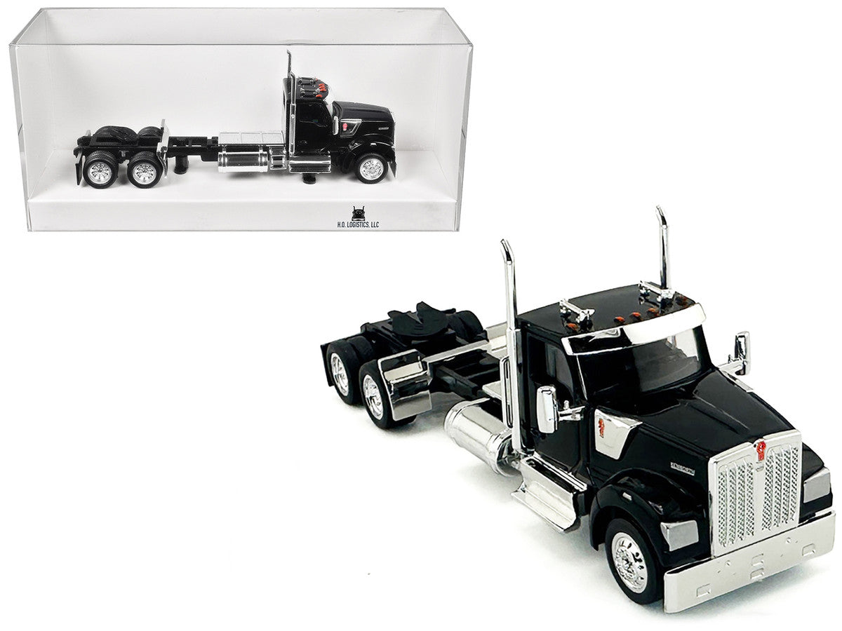 Kenworth W990 2-Axel Day Cab Black 1/87 (HO) Plastic Model Car by HO Logistics by HO Logistics Replicas