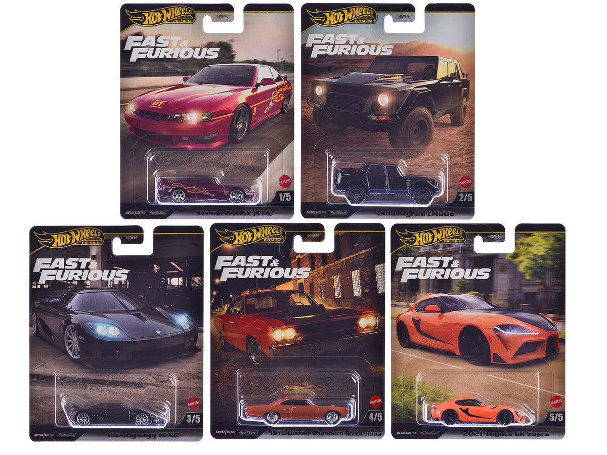 "Fast & Furious" 2025 5 piece Set L Model Cars by Hot Wheels by Hotwheels