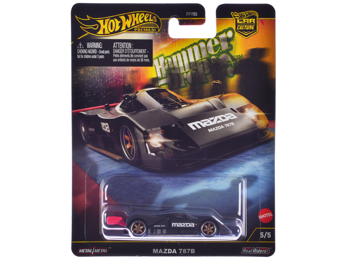 Mazda 787B Prototype Race Car Black "Hammer Drop" Series Diecast Model Car by Hot Wheels by Hotwheels