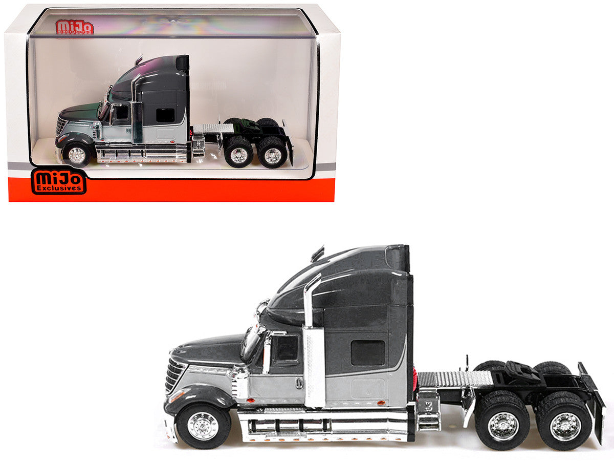 2010 International Lonestar Truck Tractor Gray and Light Gray Two-Tone 1/64 Diecast Model by IXO Models by IXO