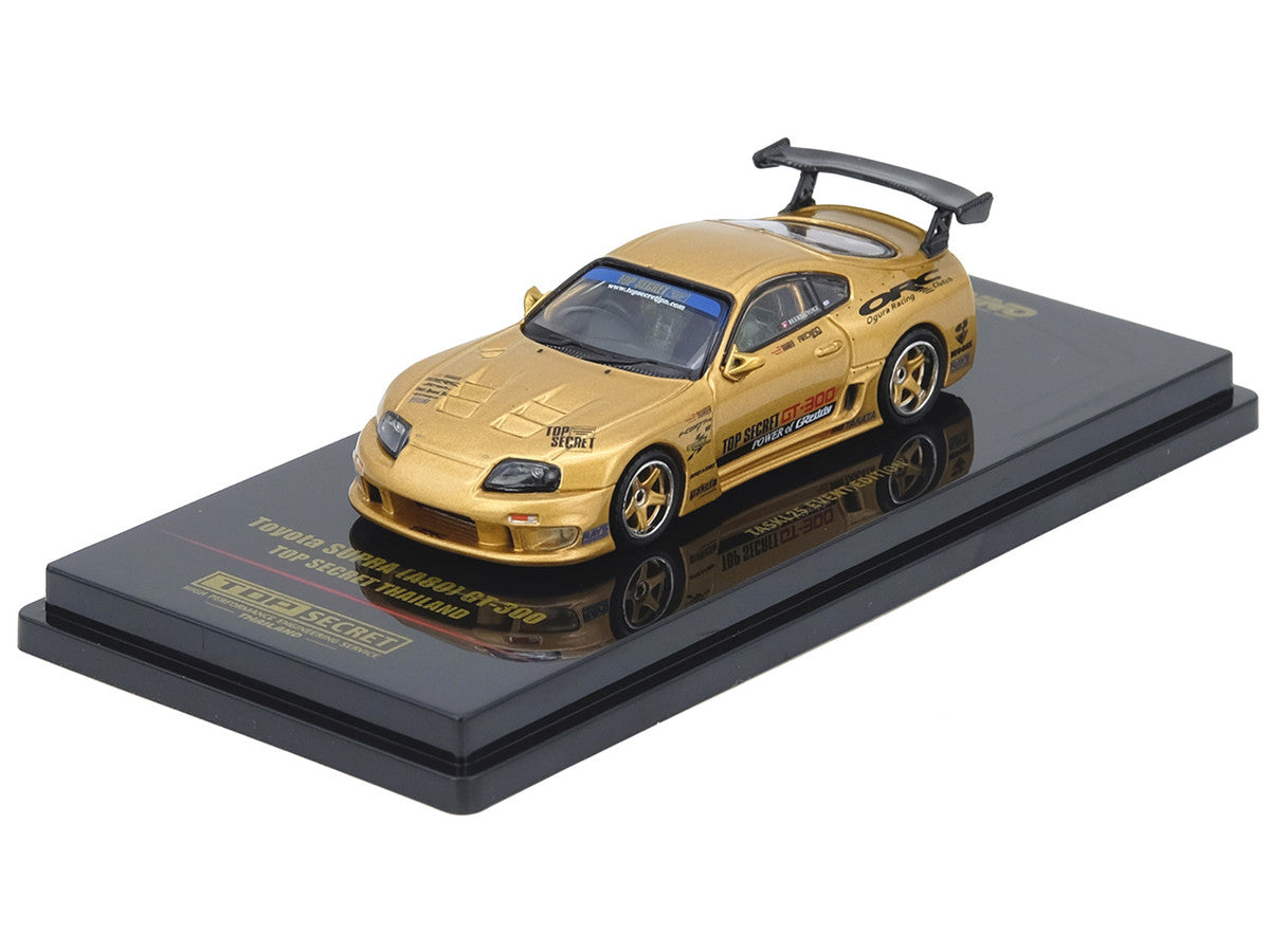 Toyota Supra (A80) "Top Secret Thailand" GT300 RHD (Right Hand Drive) Gold Metallic "Tokyo Auto Salon Kuala Lumpur 2025 Event Exclusive" 1/64 Diecast Model Car by Inno Models by Inno Models
