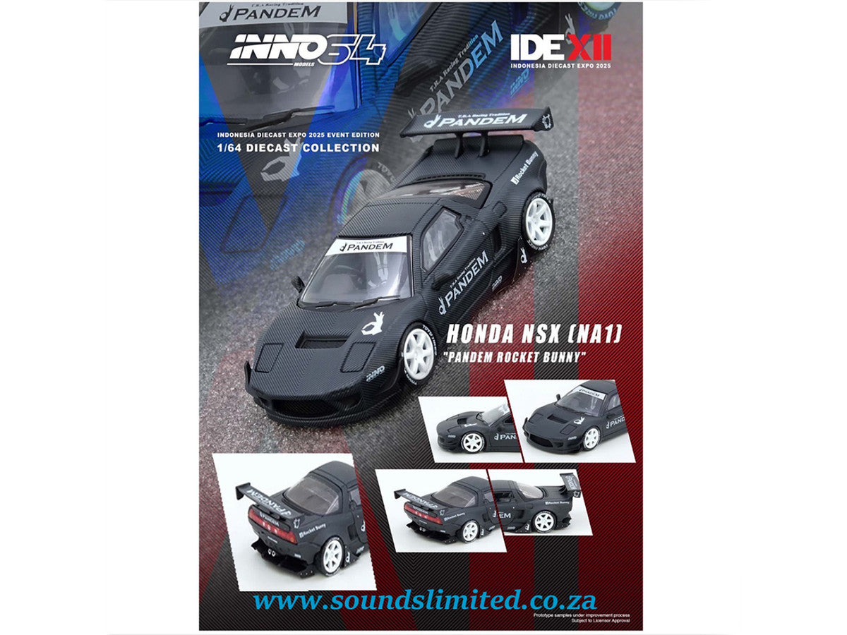 Honda NSX (NA1) RHD (Right Hand Drive) "Pandem Rocket Bunny" Carbon Fiber "Indonesia Diecast Expo 2025 Event Edition" 1/64 Diecast Model Car by Inno Models by Inno Models