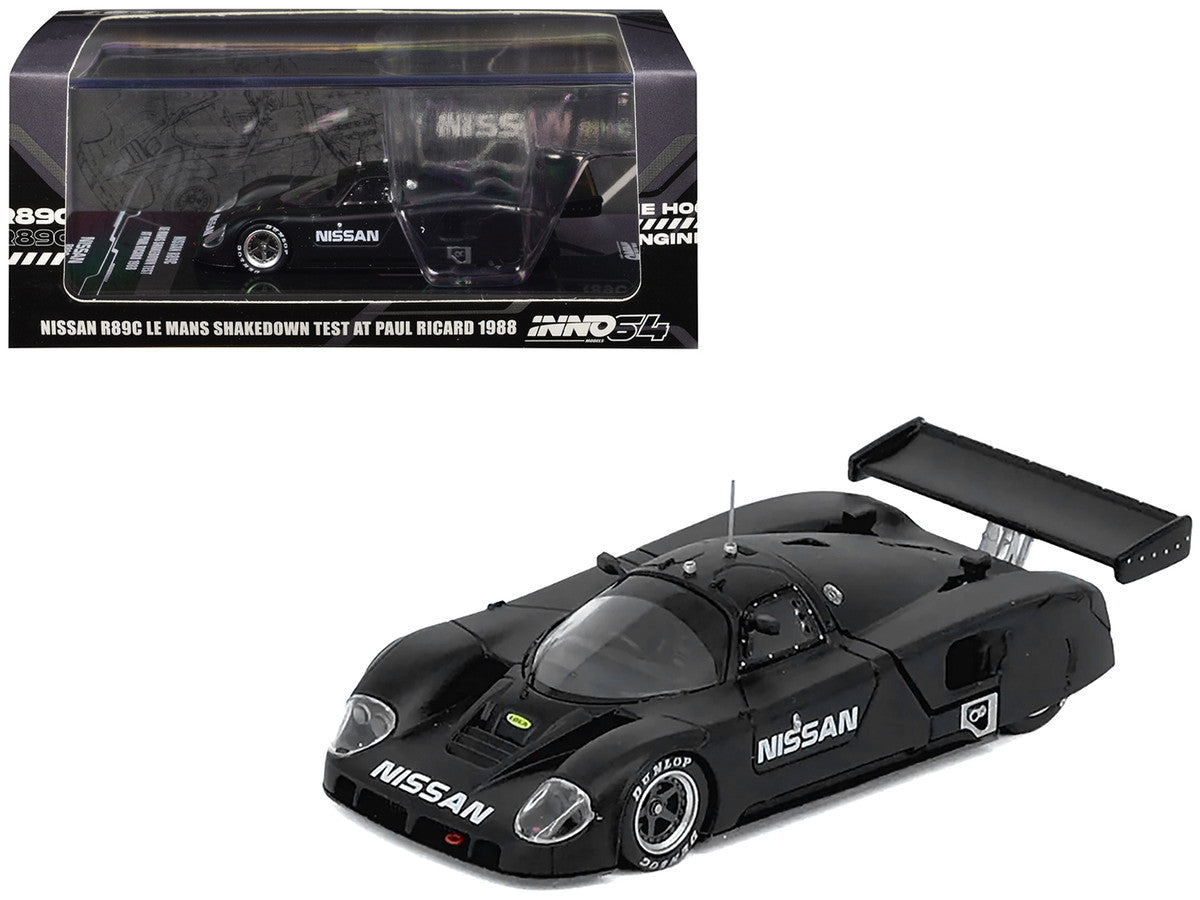Nissan R89C Matt Black "Le Mans Shakedown Test at Paul Ricard 1988" 1/64 Diecast Model Car by Inno Models by Inno Models