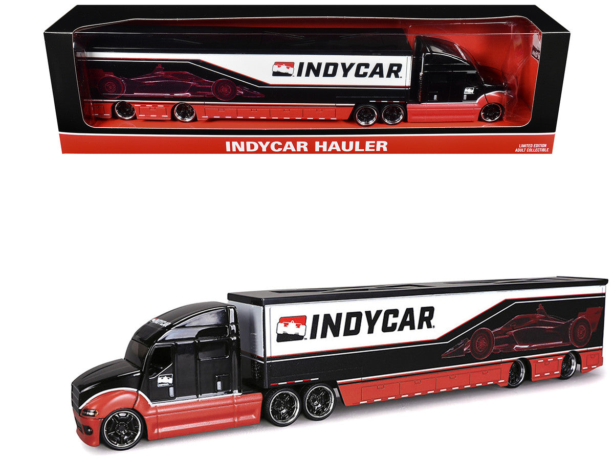 IndyCar Hauler Black and Red with Graphics 1/64 Diecast Model Car by IXO Models by IXO