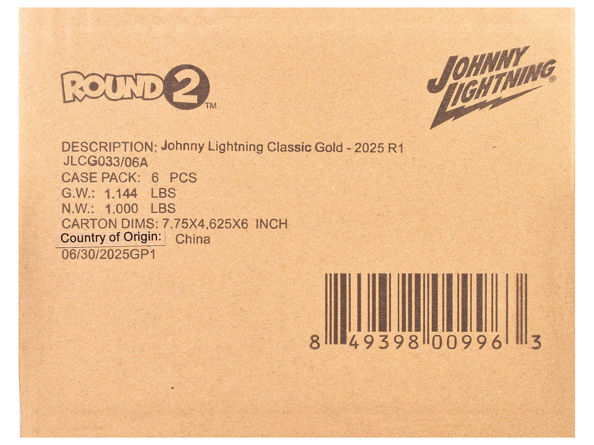 "Classic Gold Collection" 2025 Release 1 Set A of 6 Cars 1/64 Diecast Model Cars by Johnny Lightning by Johnny Lightning