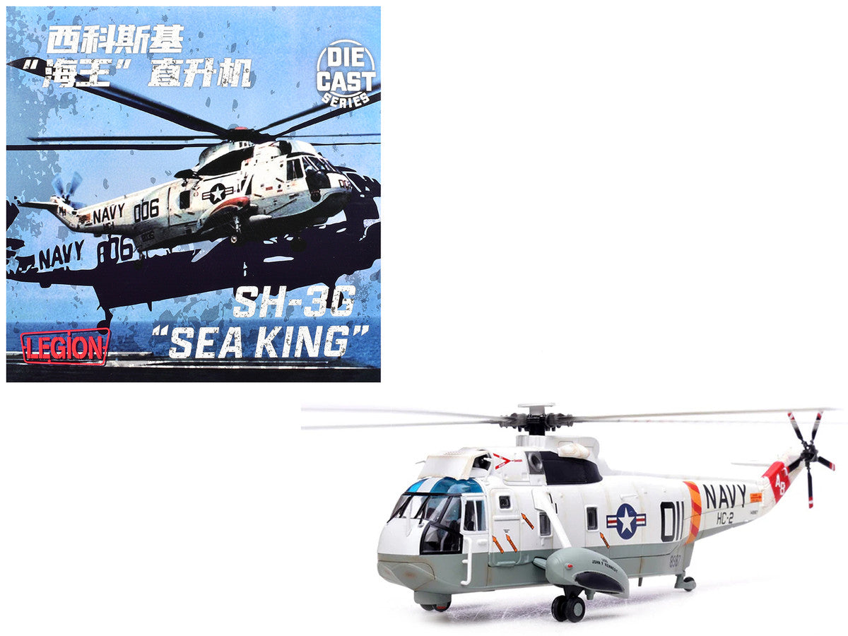 Sikorsky SH-3G Sea King Helicopter "148987/AB 011 Helicopter Combat Support Squadron 2 Fleet Angels USS John F Kennedy (CVA-67)" (1970s) United States Navy 1/72 Diecast Model by Legion by Bless Wing