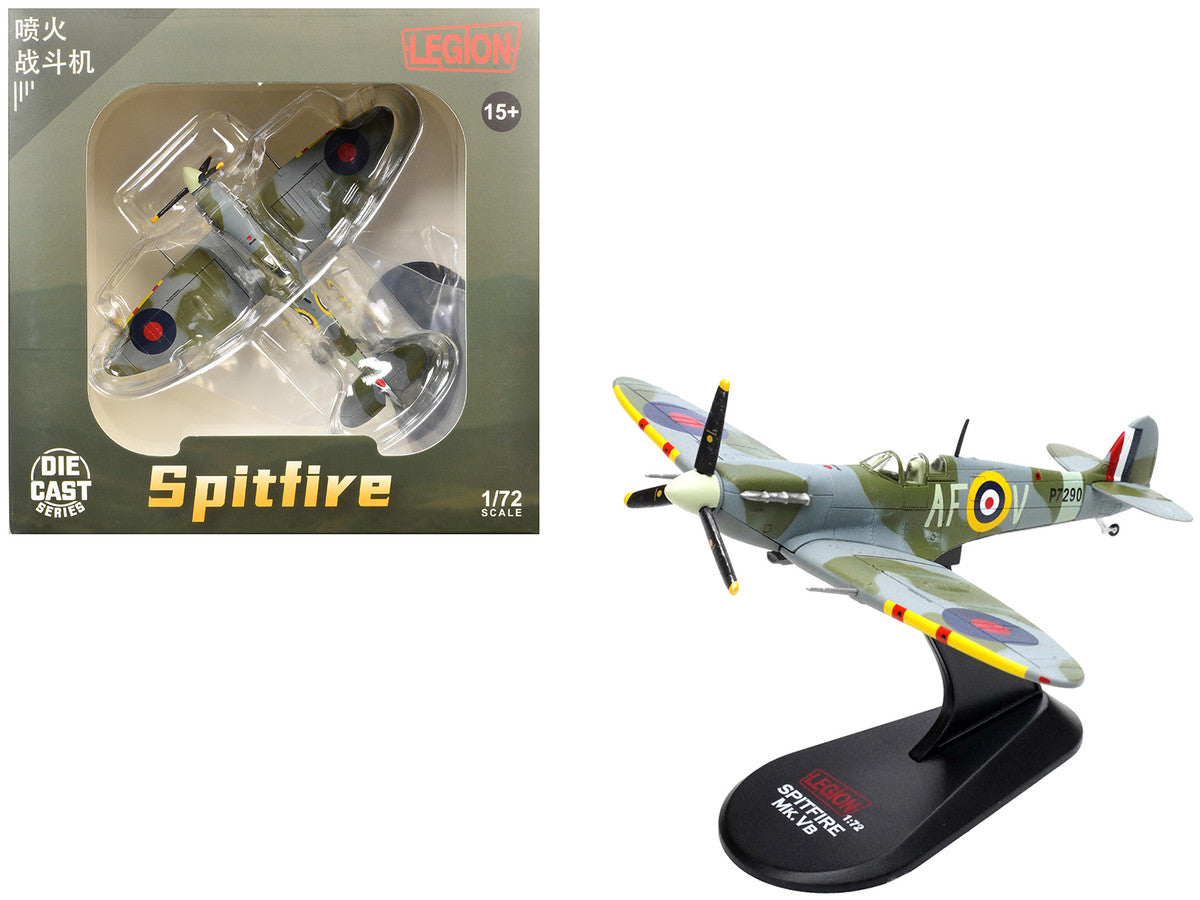 Supermarine Spitfire Mk IIa Fighter Aircraft "P7290 Air Fighting Development Unit RAF Duxford" (1942) Royal Air Force 1/72 Diecast Model by Legion by Legion