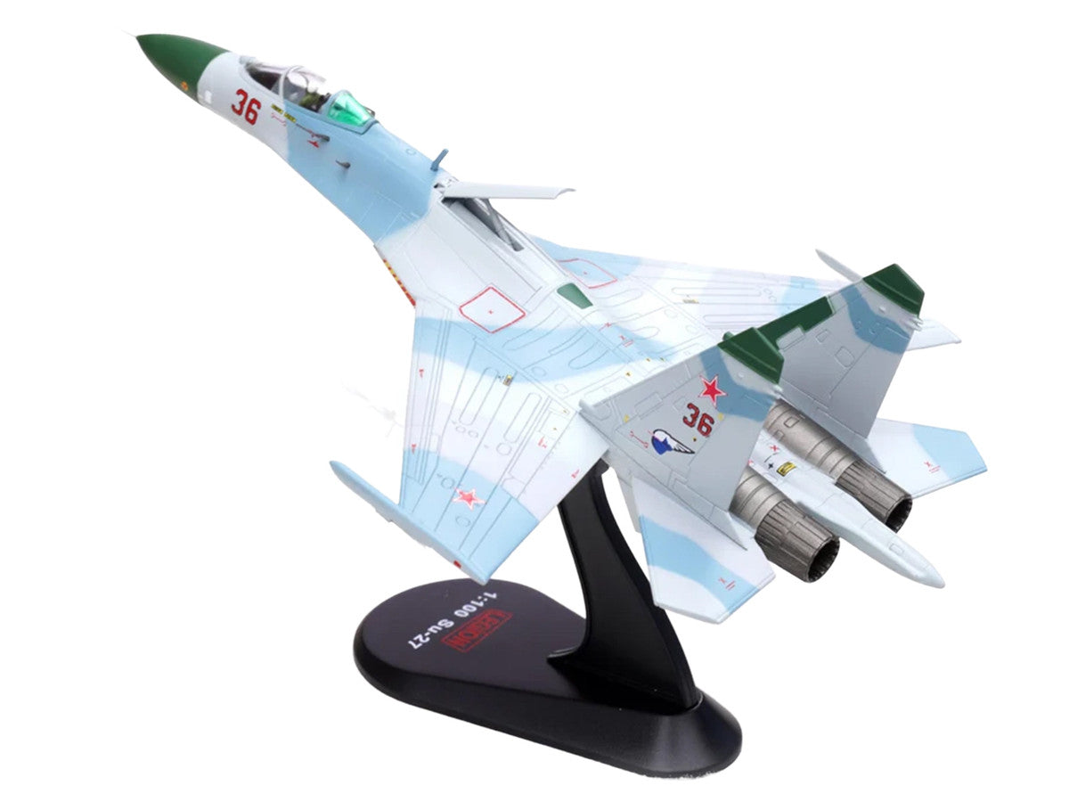 Sukhoi Su-27 Flanker-B Aircraft "Red 36 941st Fighter Aviation Regiment" (1987) Soviet Air Force 1/100 Diecast Model Airplane by Legion by Legion