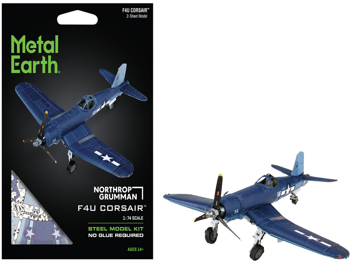 Model Kit Vought F4U Corsair Fighter Aircraft "World War II" United States Navy (Challenging Difficulty) Steel Model by Metal Earth by Metal Earth