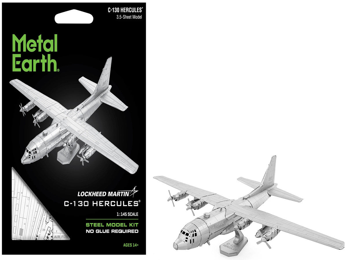 Model Kit Lockheed C-130 Hercules Transport Aircraft "United States Air Force" (Moderate Difficulty) Steel Model by Metal Earth by Metal Earth