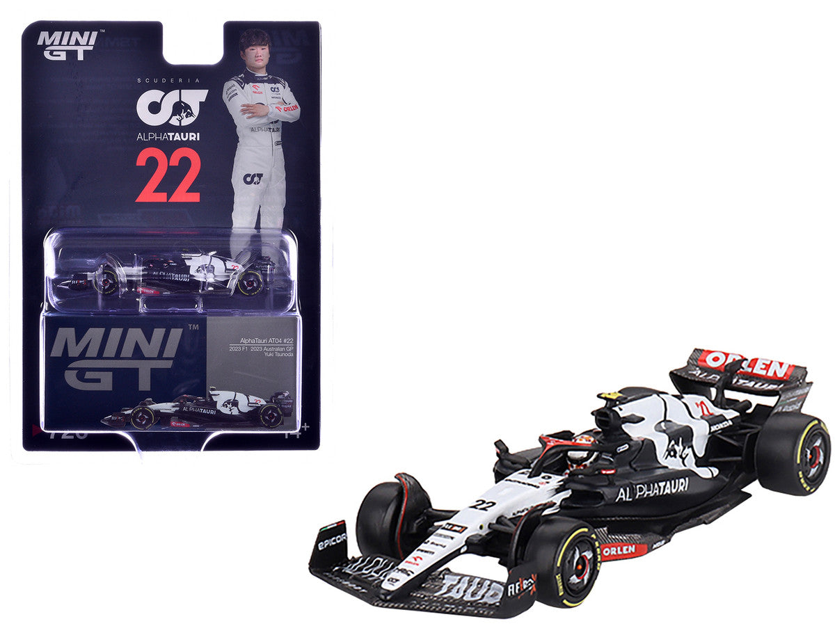 AlphaTauri AT04 #22 Yuki Tsunoda Formula One F1 "Australian GP" (2023) Limited Edition 1/64 Diecast Model Car by Mini GT by Mini GT
