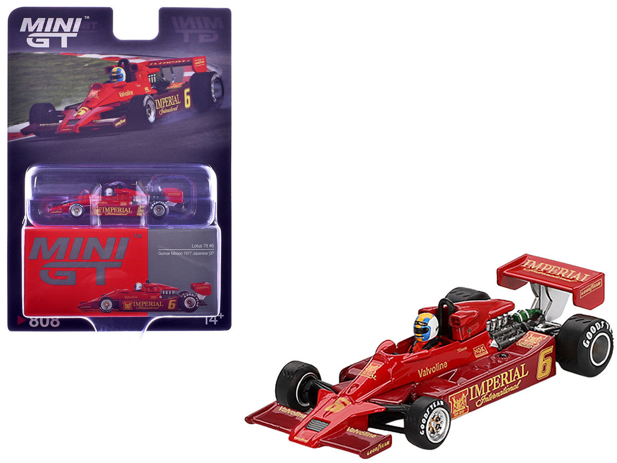 Lotus 78 #6 Gunnar Nilsson "John Player Team Lotus" Formula One F1 "Japanese GP" (1977) Limited Edition 1/64 Diecast Model Car by Mini GT by Mini GT