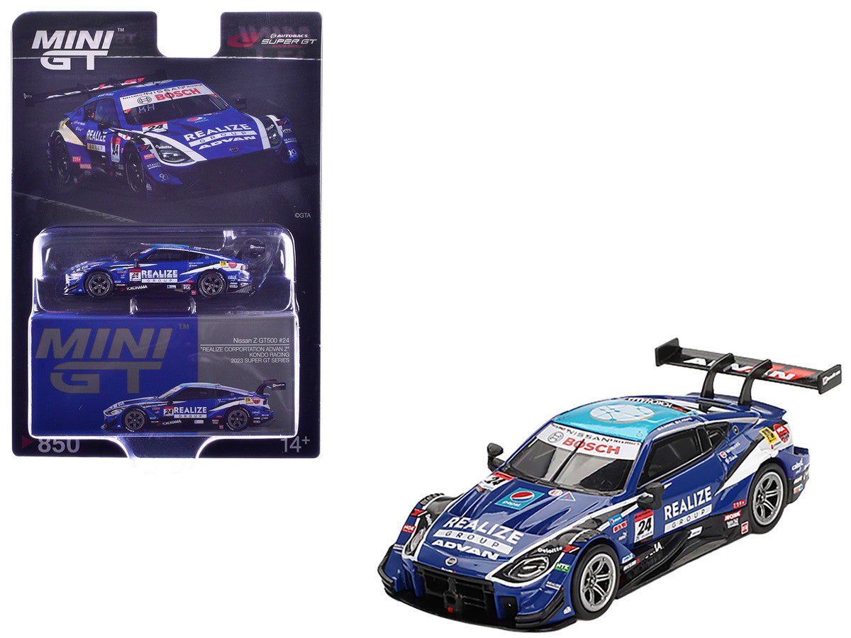 Nissan Z GT500 #24 Daiki Sasaki - Kohei Hirate "Kondo Racing - Realize Group" "Super GT Series" (2023) Limited Edition 1/64 Diecast Model Car by Mini GT by Mini GT