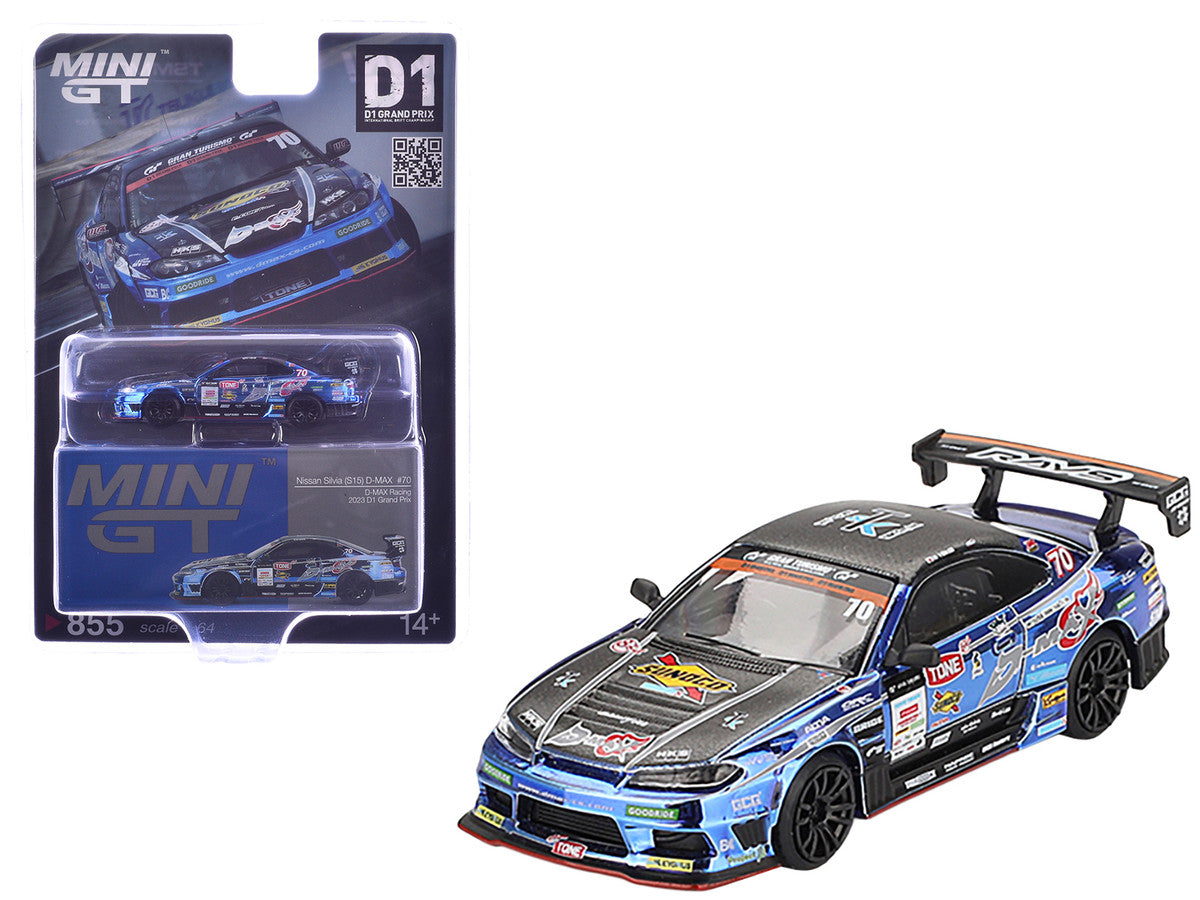 Nissan Silvia (S15) D-MAX RHD (Right Hand Drive) #70 Masashi Yokoi "D-MAX Racing" "D1 Grand Prix" (2023) Limited Edition 1/64 Diecast Model Car by Mini GT by Mini GT