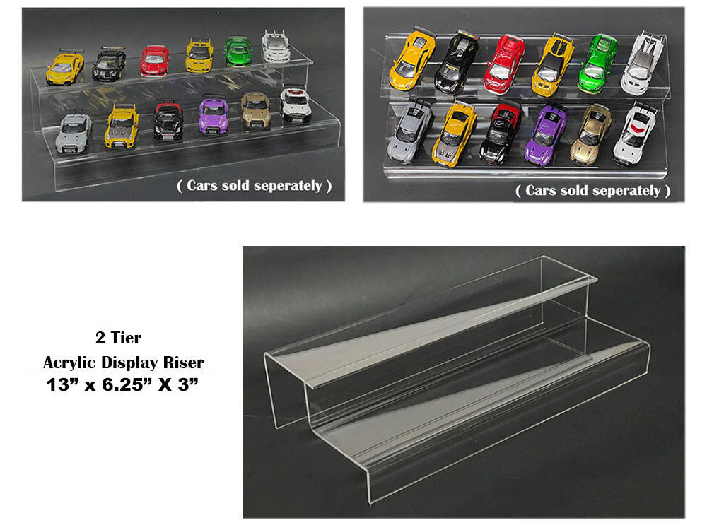 2 Tier Acrylic Stand Riser "Mijo Exclusives" for 1/64 Scale Models by Other