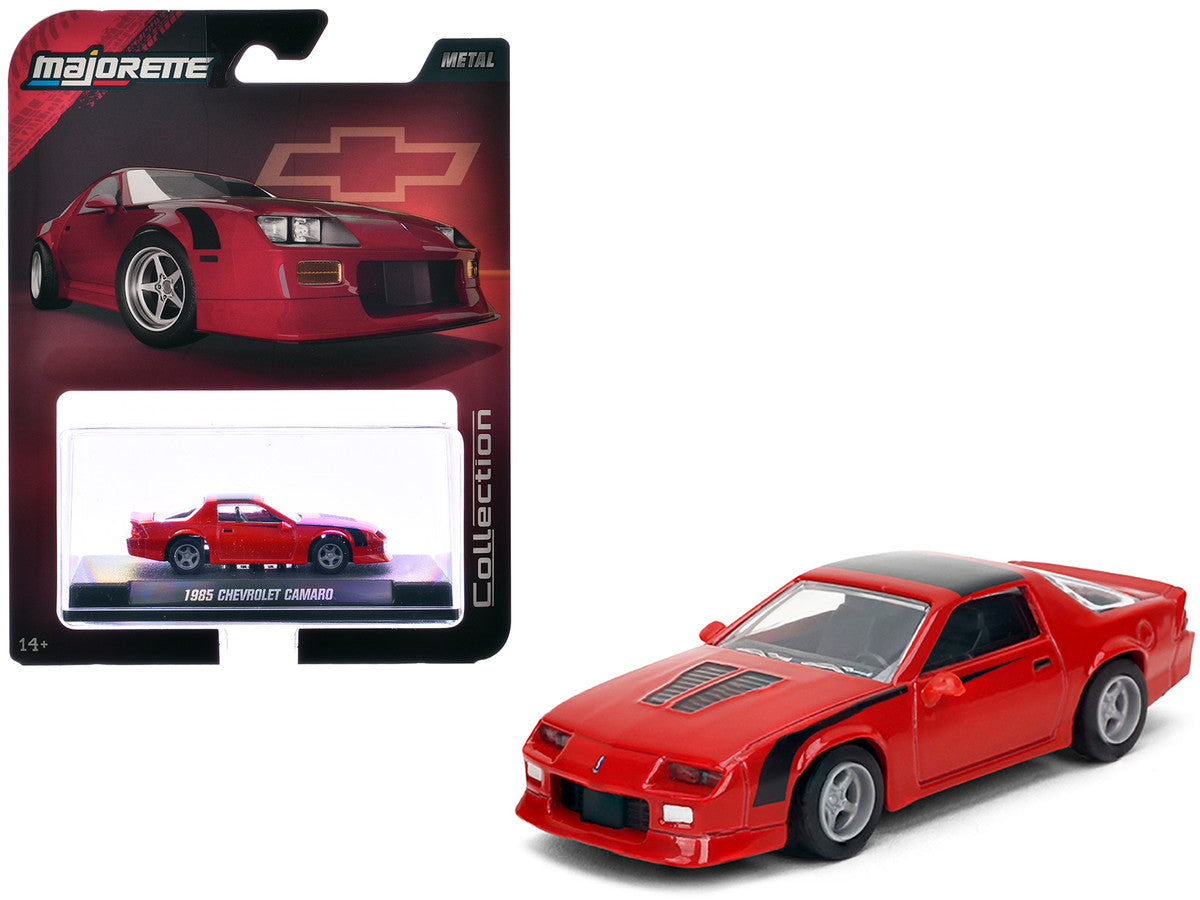1985 Chevrolet Camaro Red with Black Top and Stripes "Collection" Series 1/64 Diecast Model Car by Majorette by Majorette