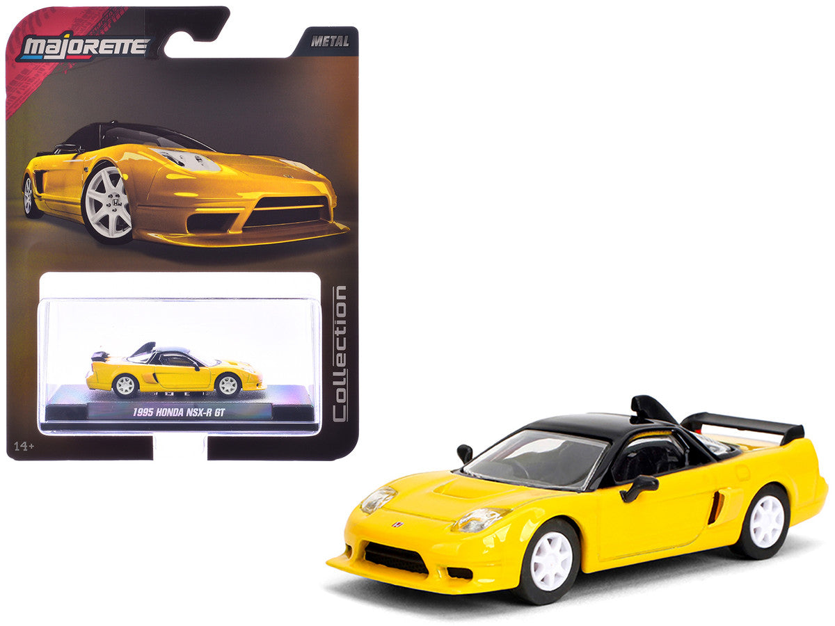1995 Honda NSX-R GT RHD (Right Hand Drive) Yellow with Black Top "Collection" Series 1/64 Diecast Model Car by Majorette by Majorette